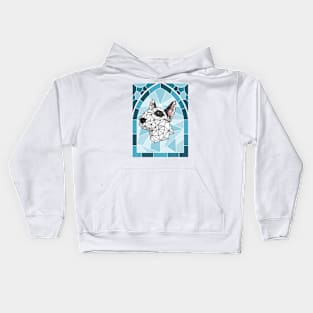 Stained Glass Bull Terrier Kids Hoodie